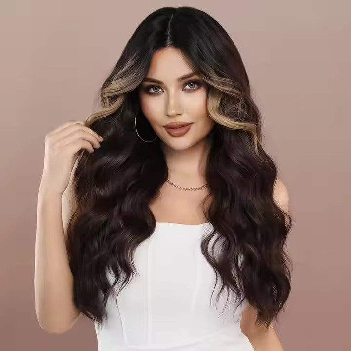 Lace Front Long Curly Light Brown Bob Wig Women Body Wave